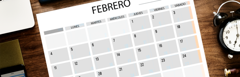 Un calendario de actividades